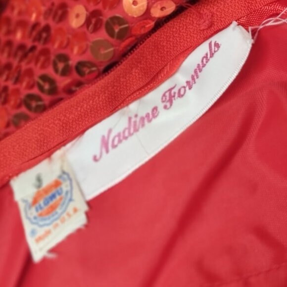 Red Sequin Ruffle Cocktail Dress – Sparkly Prom/Homecoming Party Dress - Picture 5 of 5